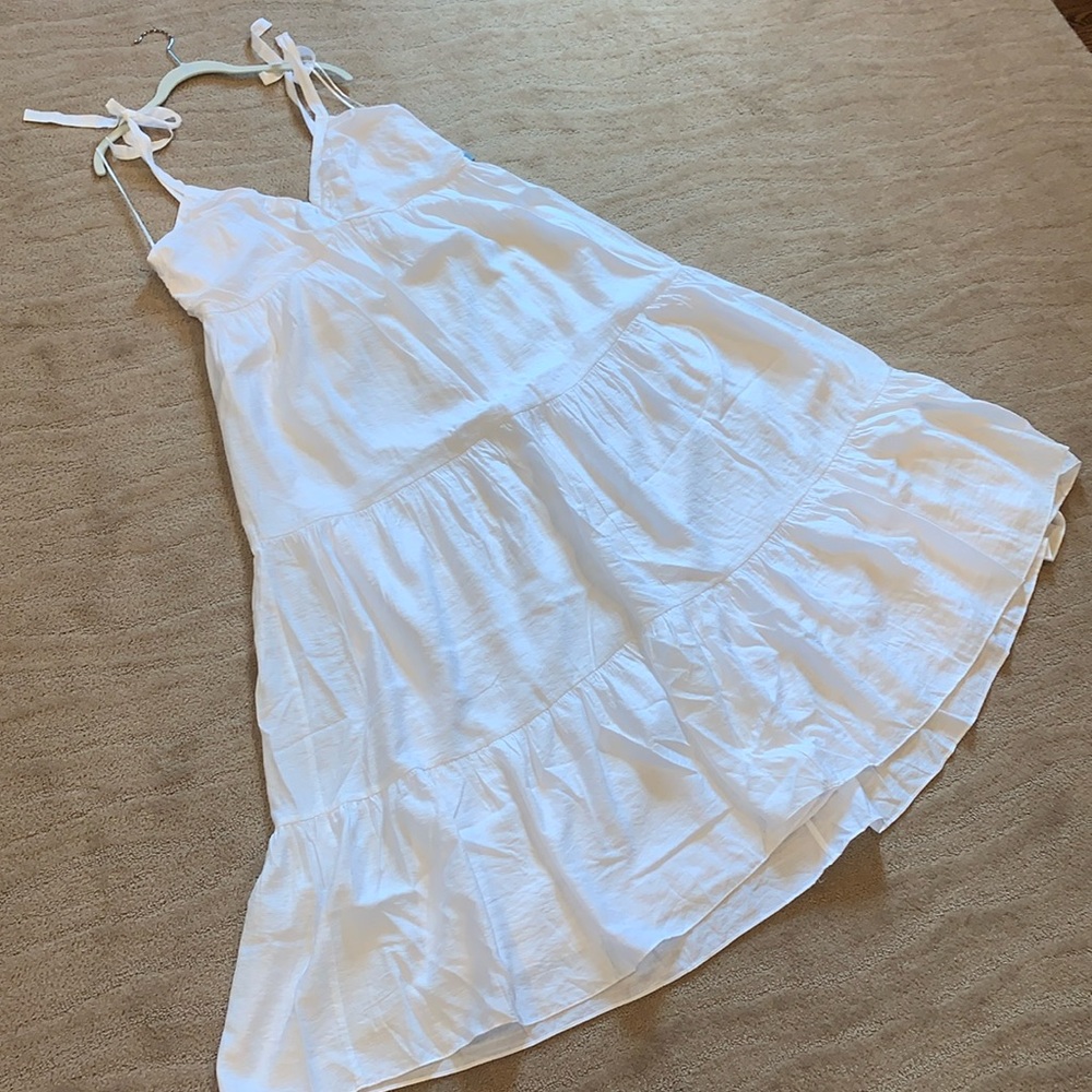 Express Tie Shoulder Tiered Maxi‎ Dress - Picture 13 of 17